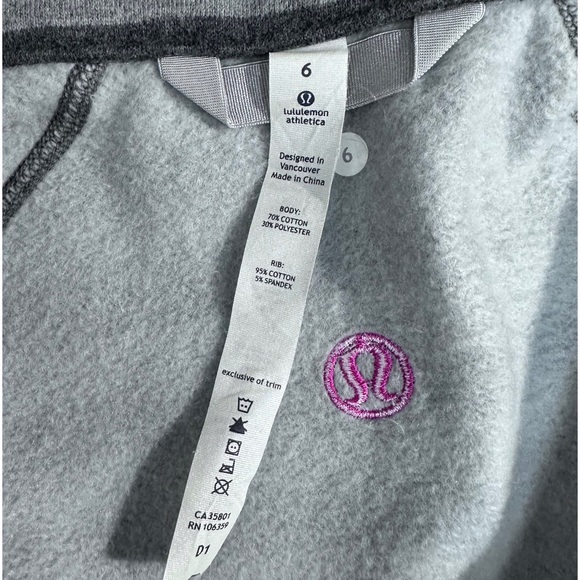 Lululemon In Stride Jacket in Grey Parallel Stripe Pink Stitch RARE [766] - Picture 11 of 12